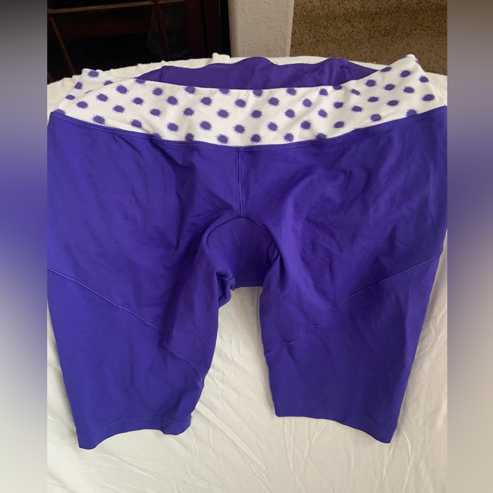 Lululemon Padded Purple Bike Shorts